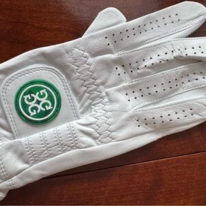 White Golf Glove with Green Logo